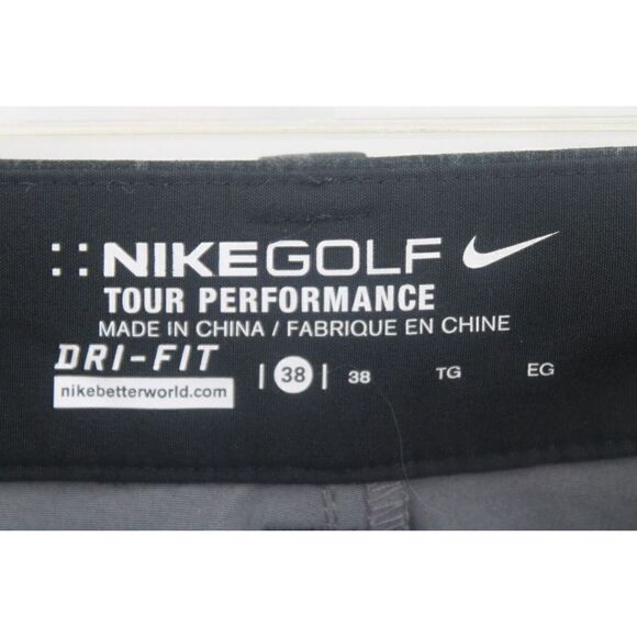 NIKE GOLF TOUR PERFORMANCE BLACK PLAID SHORTS MENS 38 DRI-FIT - Picture 8 of 8